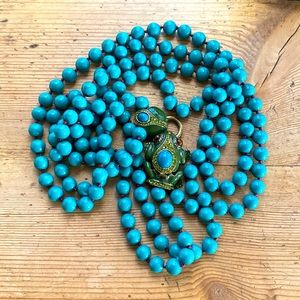 J. Crew Beaded Frog-clasp necklace